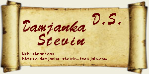 Damjanka Stevin vizit kartica